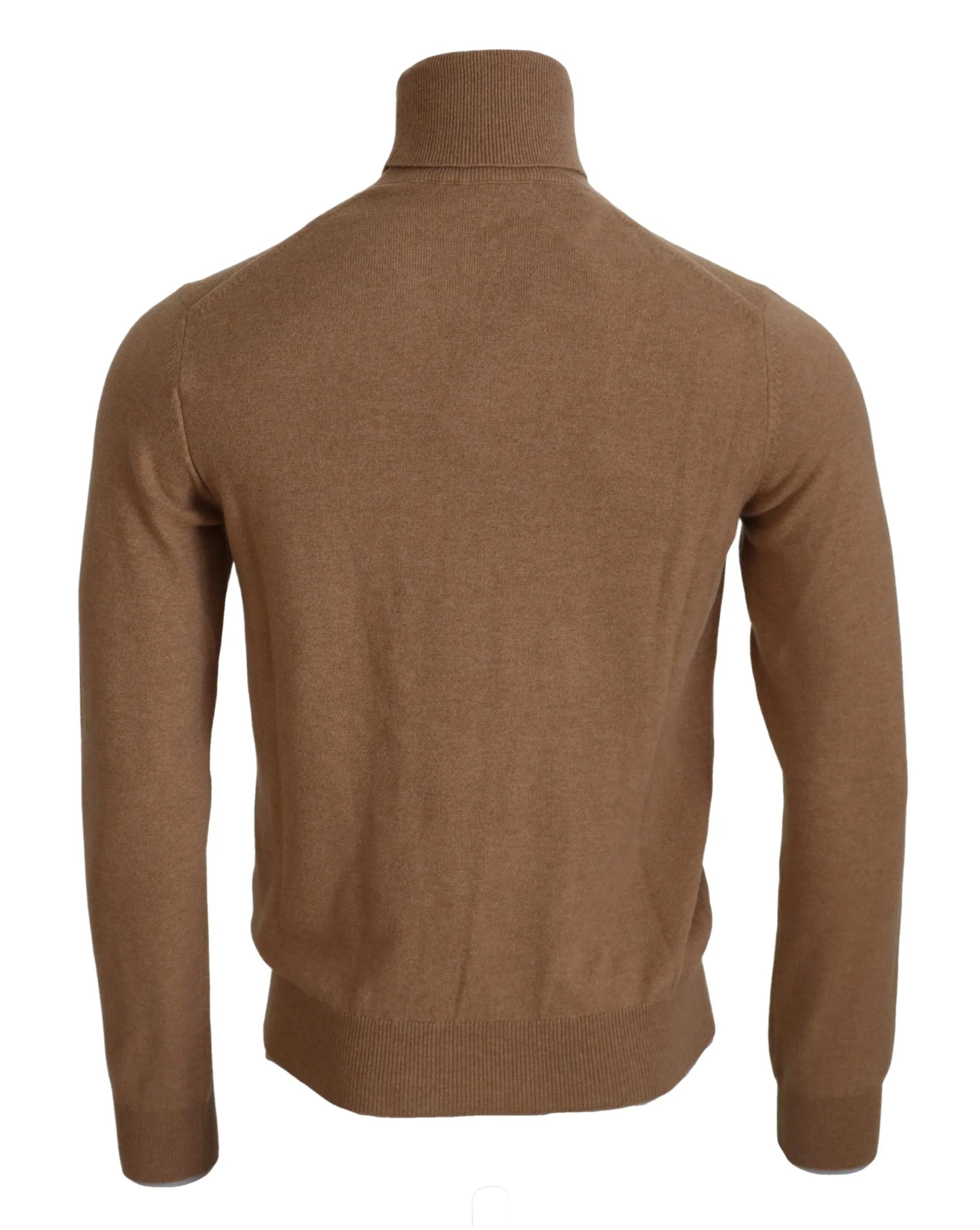 Dolce & Gabbana Beige Cashmere Turtleneck Pullover Sweater - IT46 | S - Sweaters