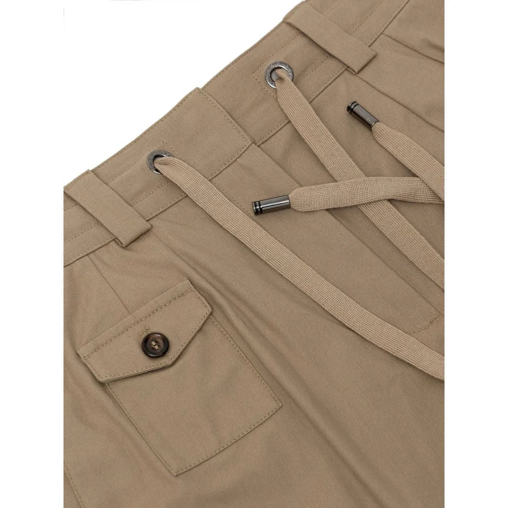 Dolce & Gabbana Beige Cotton Bermuda - IT42|M - Bermudas