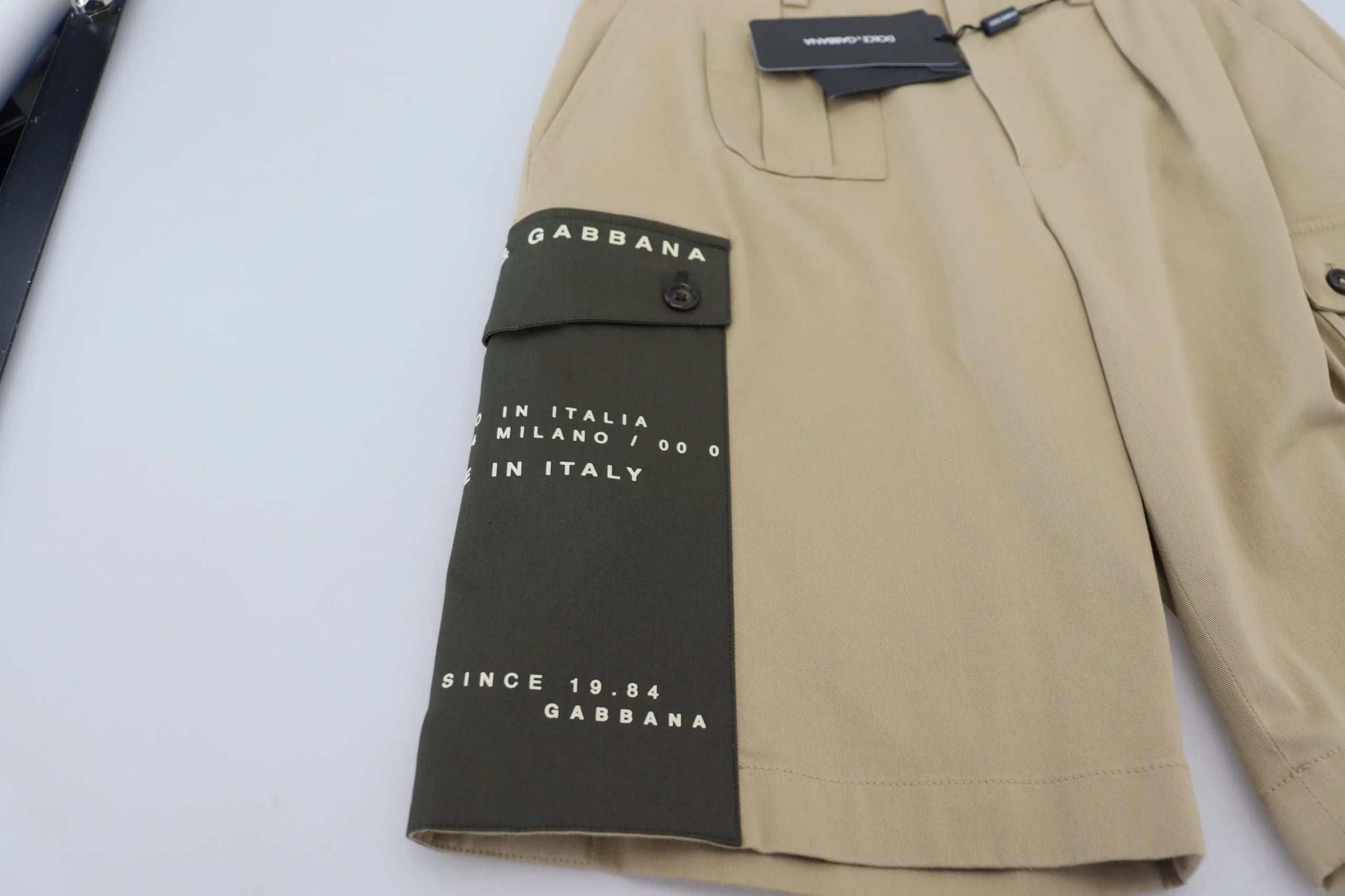 Dolce & Gabbana Beige Cotton Cargo Bermuda Shorts - IT44 | XS - Cargo Shorts