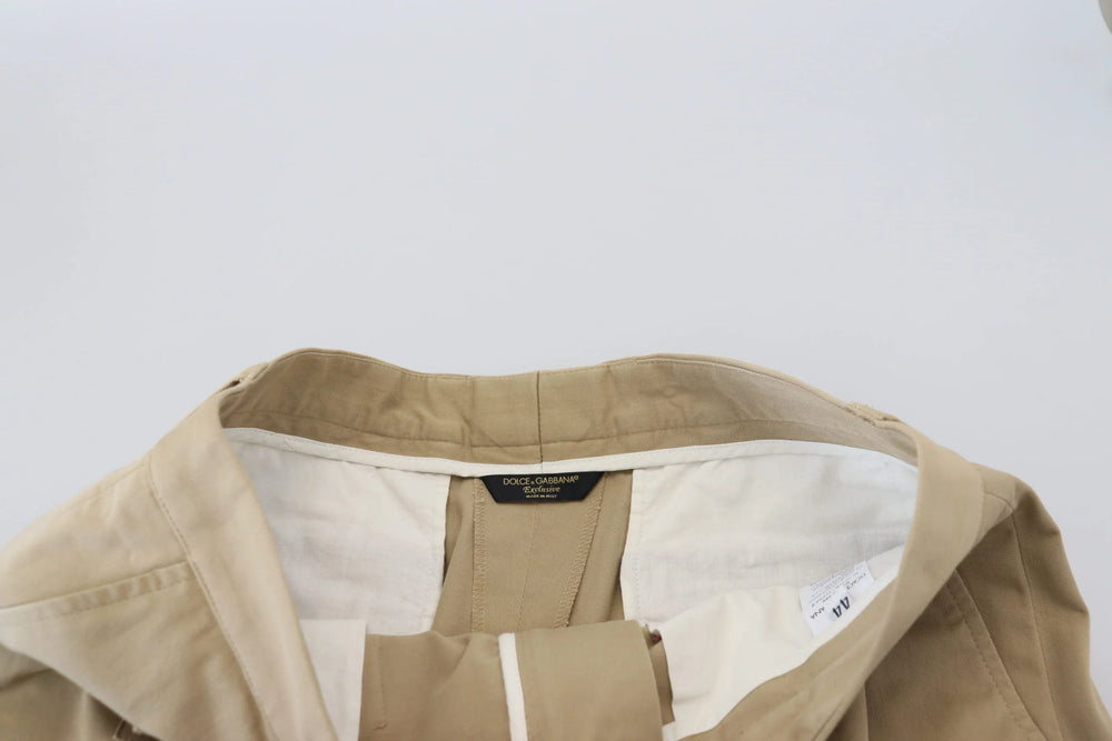 Dolce & Gabbana Beige Cotton Cargo Bermuda Shorts - IT44 | XS - Cargo Shorts