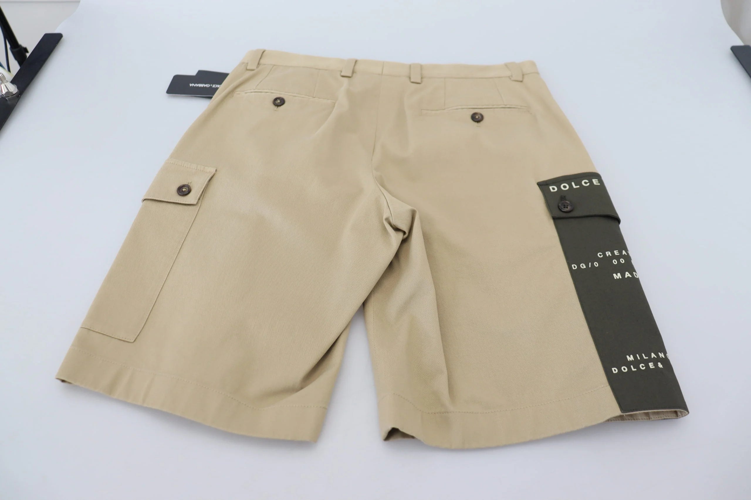 Dolce & Gabbana Beige Cotton Cargo Bermuda Shorts - IT44 | XS - Cargo Shorts
