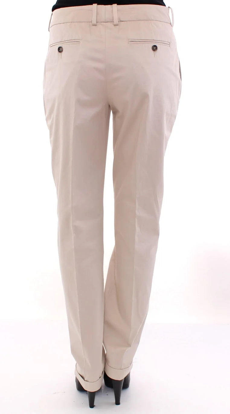 Dolce & Gabbana Beige Cotton Chinos Pants - IT42|M - Chinos