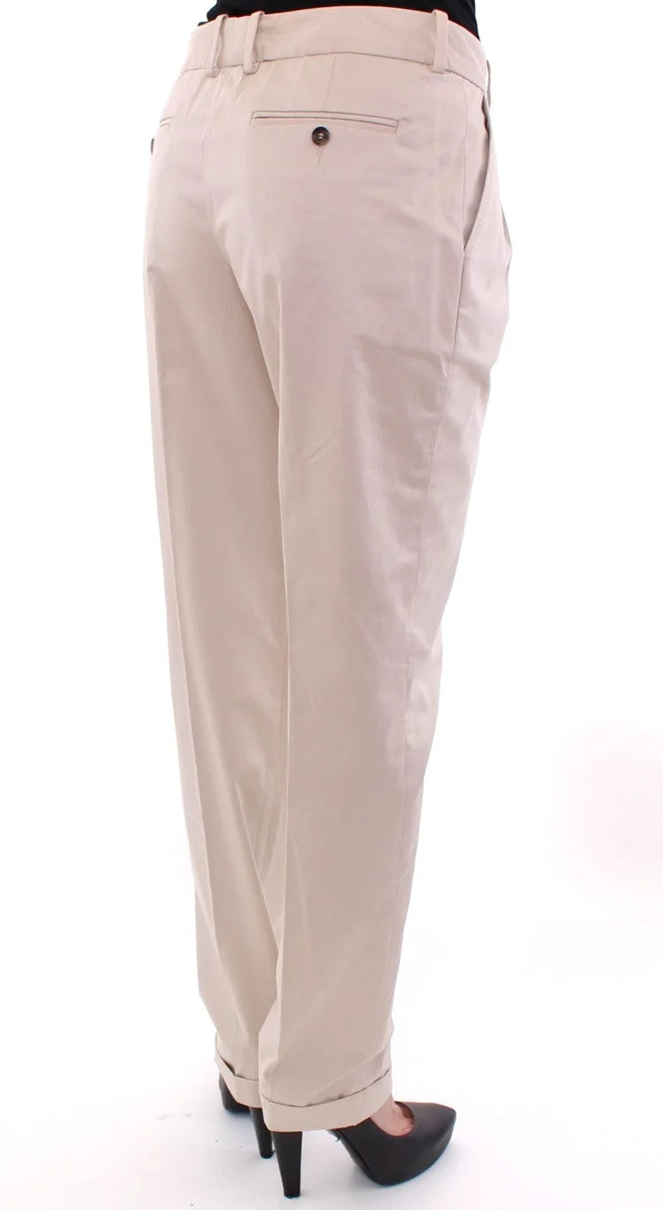 Dolce & Gabbana Beige Cotton Chinos Pants - IT42|M - Chinos