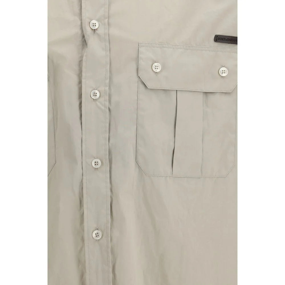 Dolce & Gabbana Beige Cotton Dress Shirt