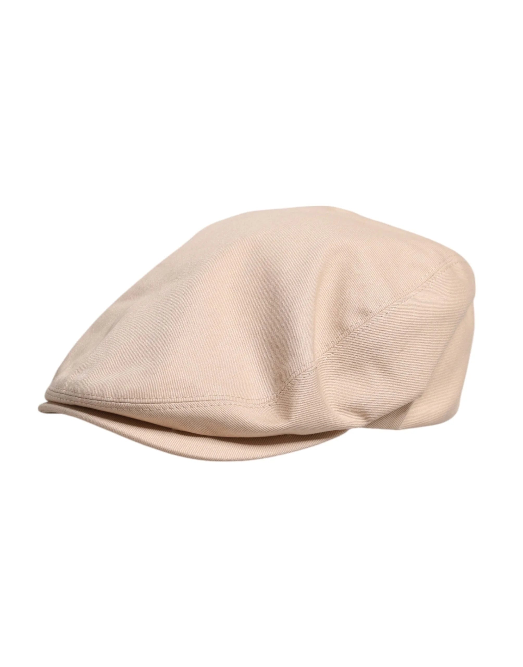 Dolce & Gabbana Beige Cotton Newsboy Capello Cabbie Hat - 60 cm|XL