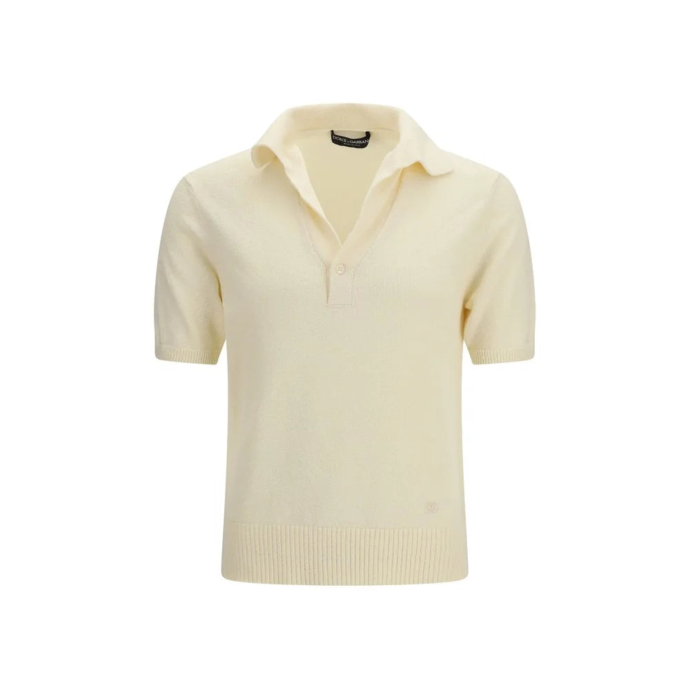 Dolce & Gabbana Beige Cotton Polo Shirt