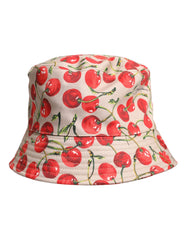 Dolce & Gabbana Beige Cotton Printed Wide Brim Bucket Hat - 59 cm|L