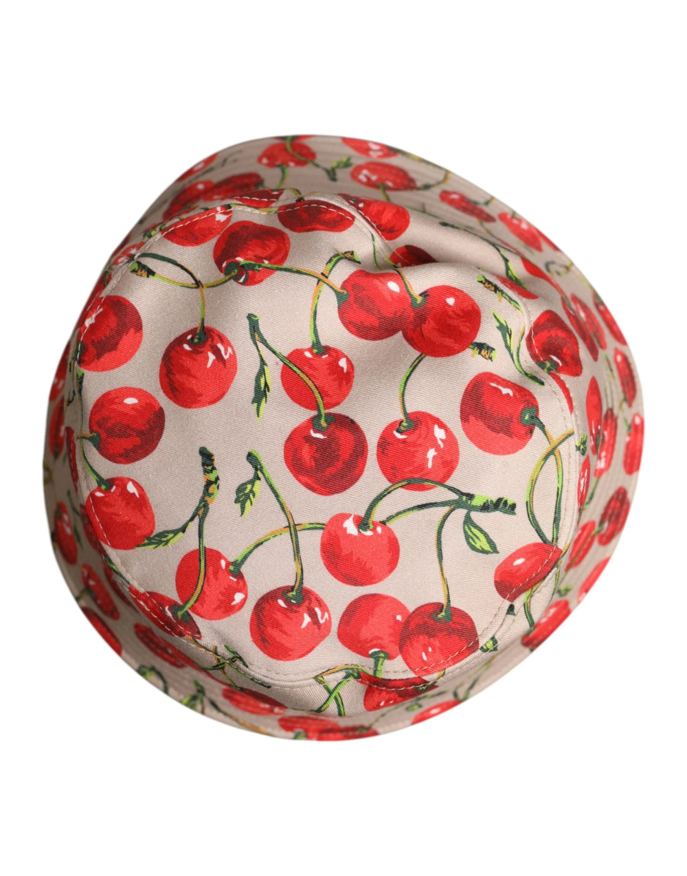 Dolce & Gabbana Beige Cotton Printed Wide Brim Bucket Hat - 59 cm|L - Bucket Hats