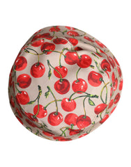 Dolce & Gabbana Beige Cotton Printed Wide Brim Bucket Hat - 59 cm|L - Bucket Hats
