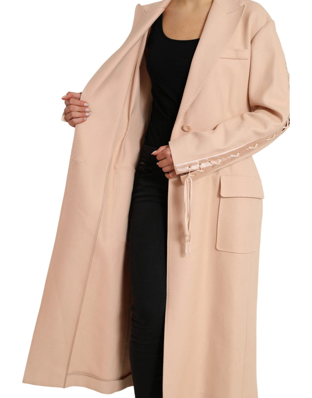 Dolce & Gabbana Beige Cotton Single Breasted Long Coat Jacket - IT40|S - Trench Coats