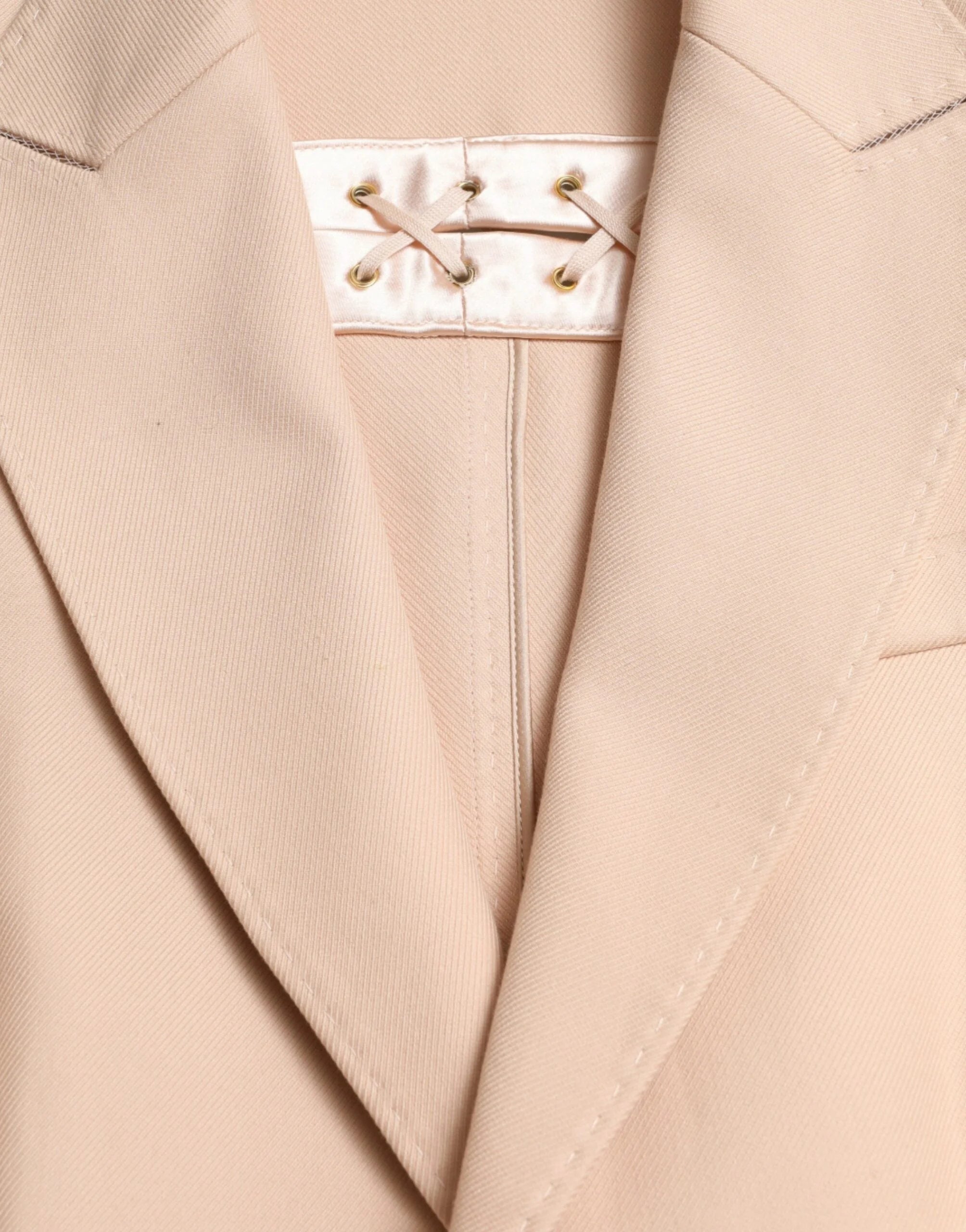 Dolce & Gabbana Beige Cotton Single Breasted Long Coat Jacket - IT40|S - Trench Coats