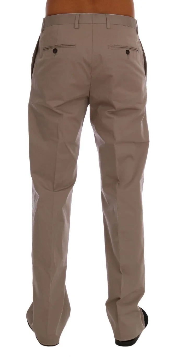 Dolce & Gabbana Beige Cotton Stretch Chinos Pants - IT44 | XS - Chinos