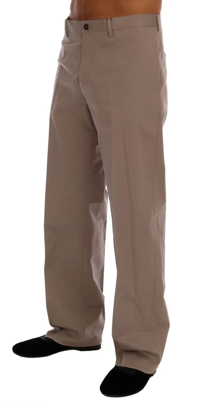 Dolce & Gabbana Beige Cotton Stretch Chinos Pants - IT44 | XS - Chinos