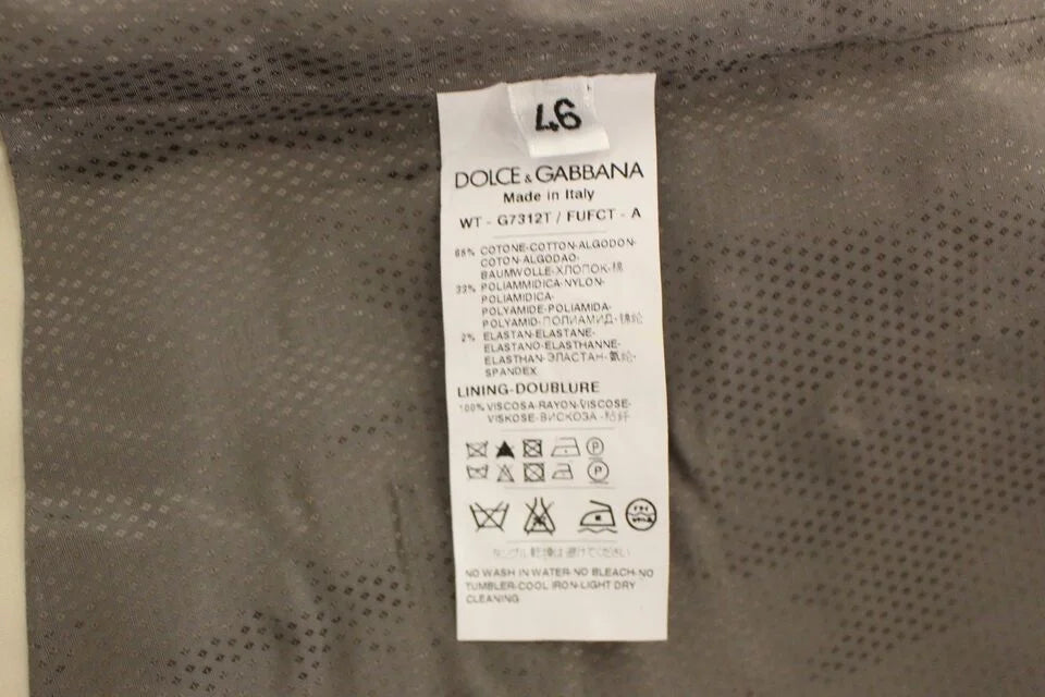 Dolce & Gabbana Beige Cotton Stretch Dress Vest Blazer - Vests