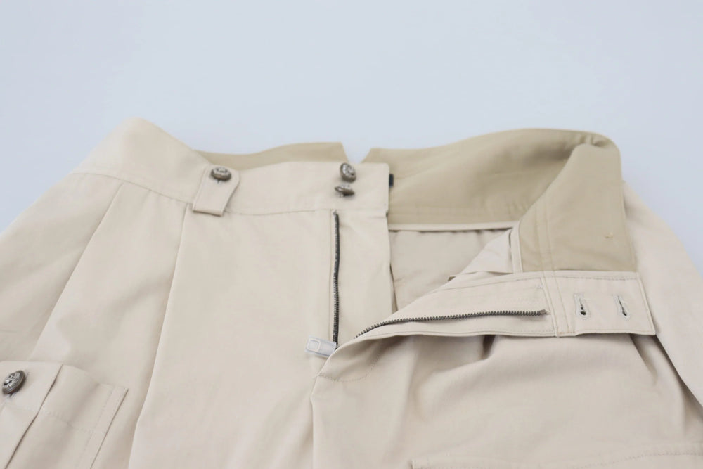 Dolce & Gabbana Beige Cotton Women Cargo Pants - IT38|XS - Cargo Pants