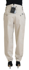 Dolce & Gabbana Beige Cotton Women Cargo Pants - IT38|XS - Cargo Pants