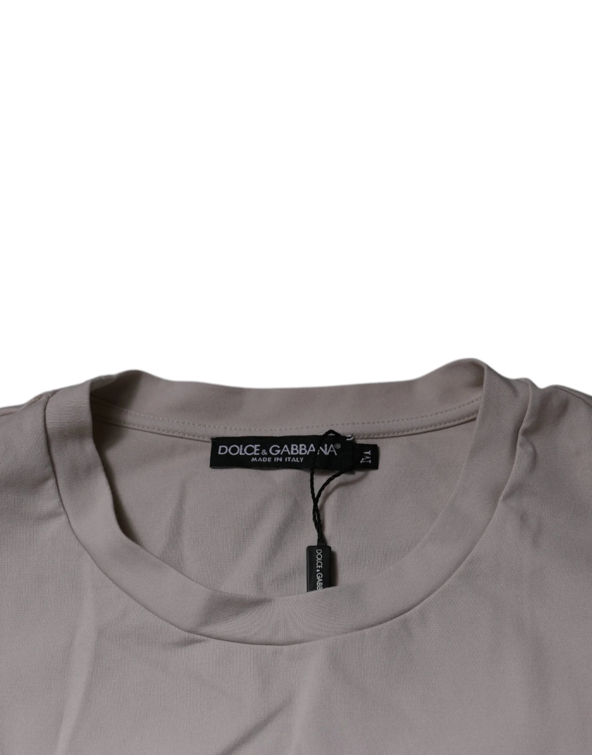 Dolce & Gabbana Beige DG Logo Crew Neck Short Sleeves T-shirt - IT48 | M - T-Shirts