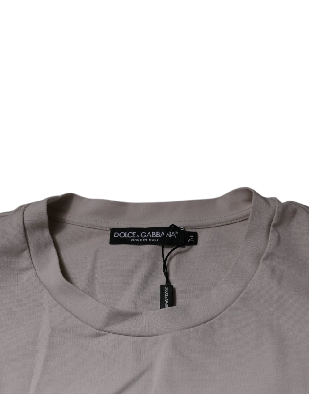 Dolce & Gabbana Beige DG Logo Crew Neck Short Sleeves T-shirt - IT48 | M - T-Shirts
