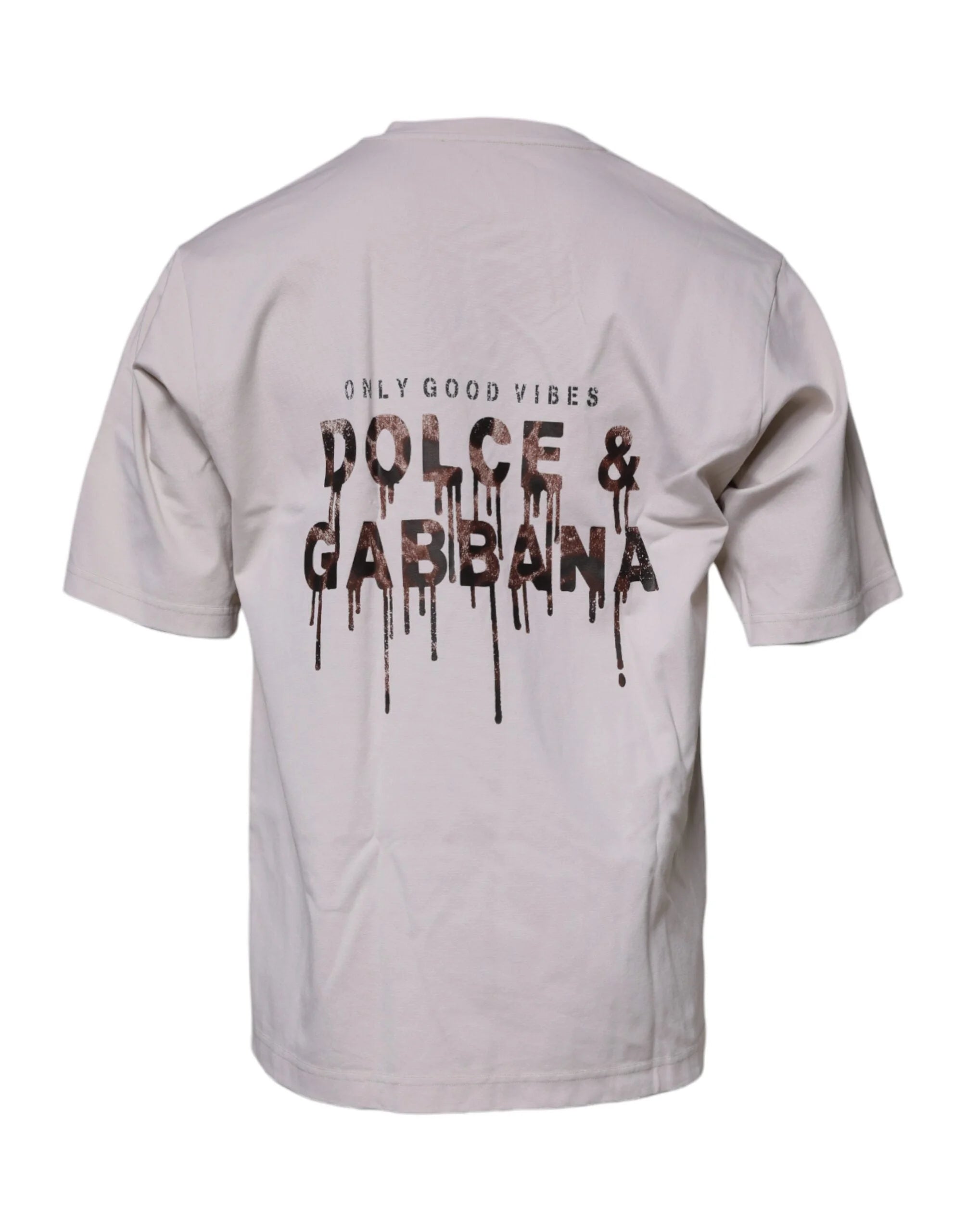 Dolce & Gabbana Beige DG Logo Crew Neck Short Sleeves T-shirt - IT48 | M - T-Shirts