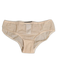 Dolce & Gabbana Beige DG Logo Lace Mid Waist Panty Underwear - IT2 | S
