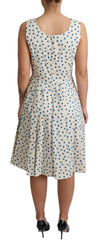 Dolce & Gabbana Beige Dotted Cotton A-Line Gown Dress - Dresses