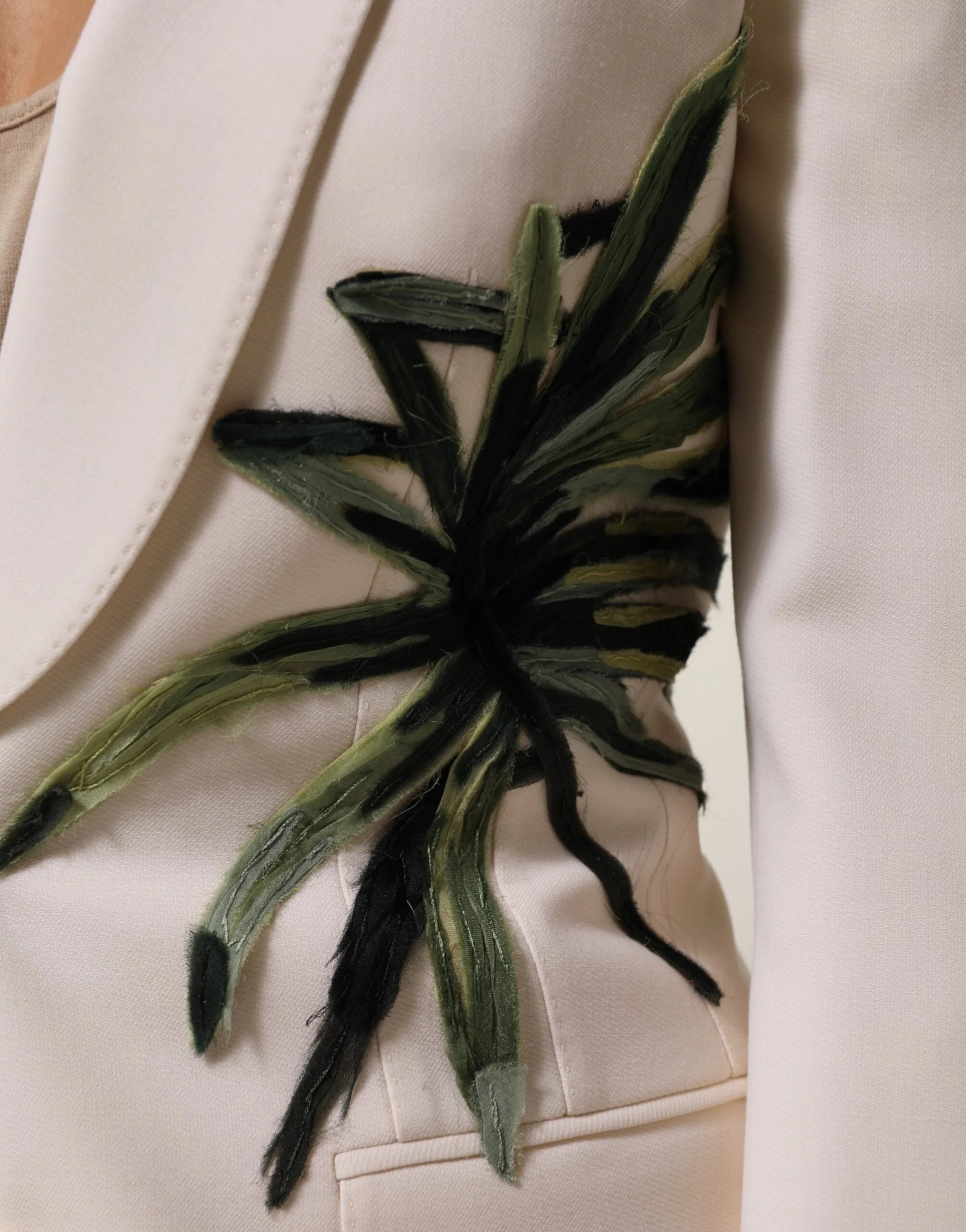 Dolce & Gabbana Beige Embroidered Single Breasted Jacket - Sport Jackets