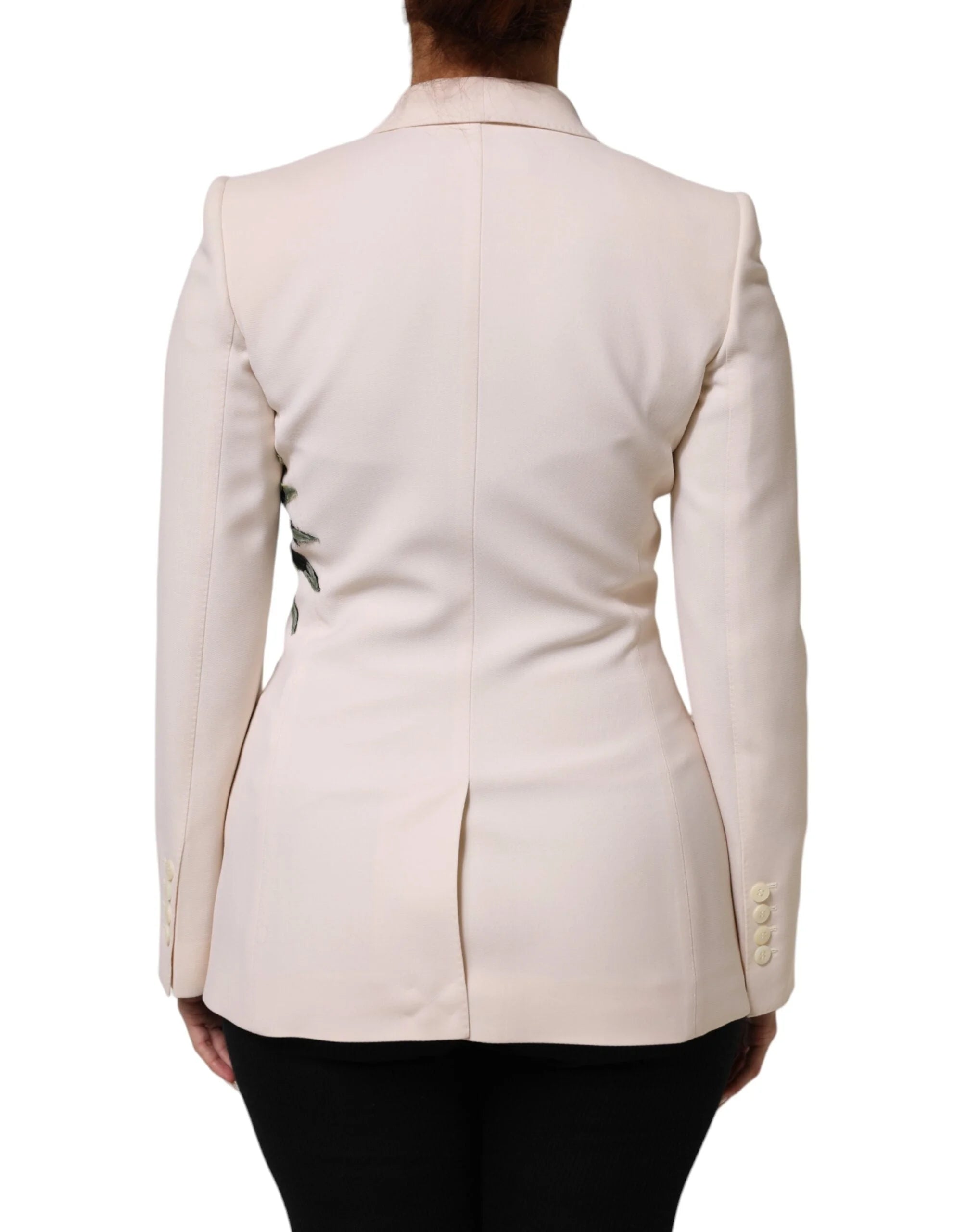Dolce & Gabbana Beige Embroidered Single Breasted Jacket - Sport Jackets