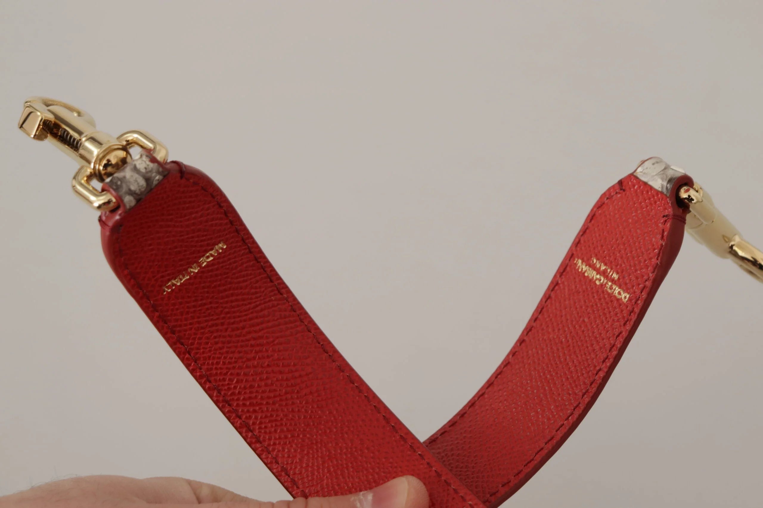 Dolce & Gabbana Beige Exotic Leather Studded Shoulder Strap - Handbag & Wallet Accessories