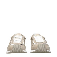 Dolce & Gabbana: Baskets à Basse Tige en Tissu Beige