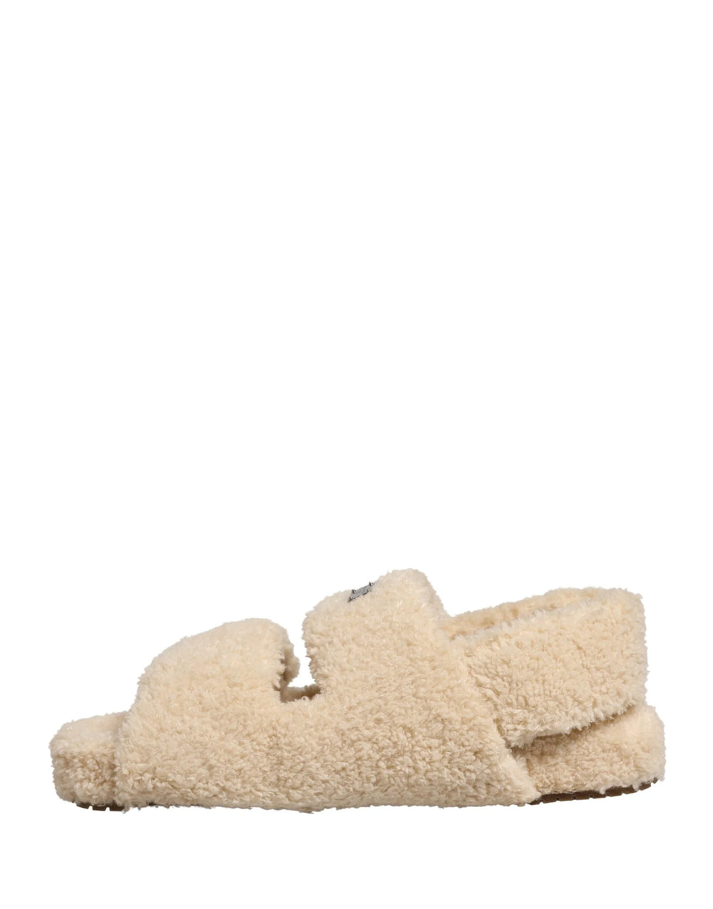 Dolce & Gabbana Beige Faux Fur Slides Men Flats Sandals Shoes - EU44/US11