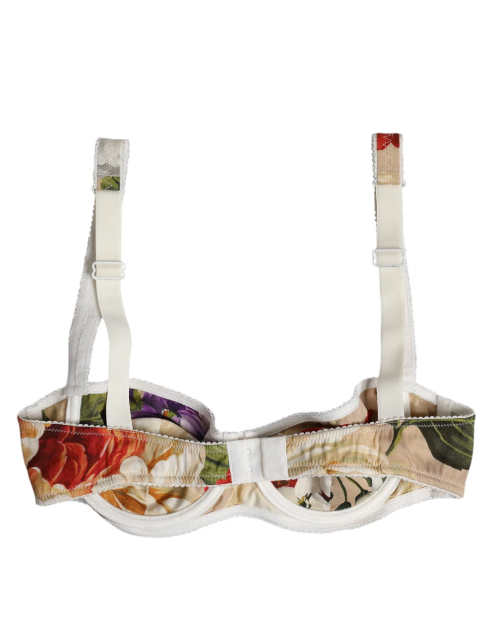 Dolce & Gabbana Beige Floral Balconcino Underwired Bra Underwear - Bras