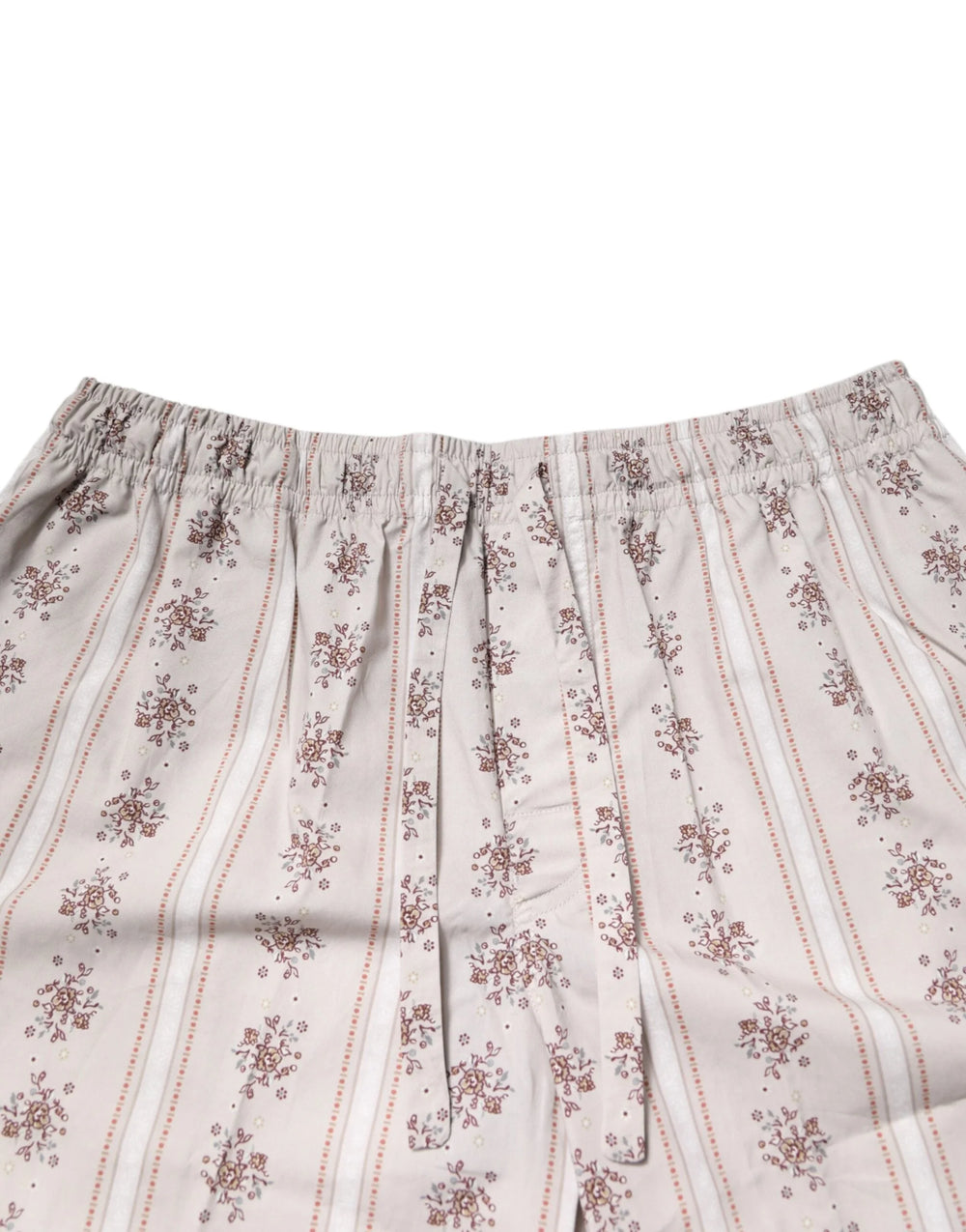 Dolce & Gabbana Beige Floral Print Cotton Men Pajama Set Sleepwear - Pajamas