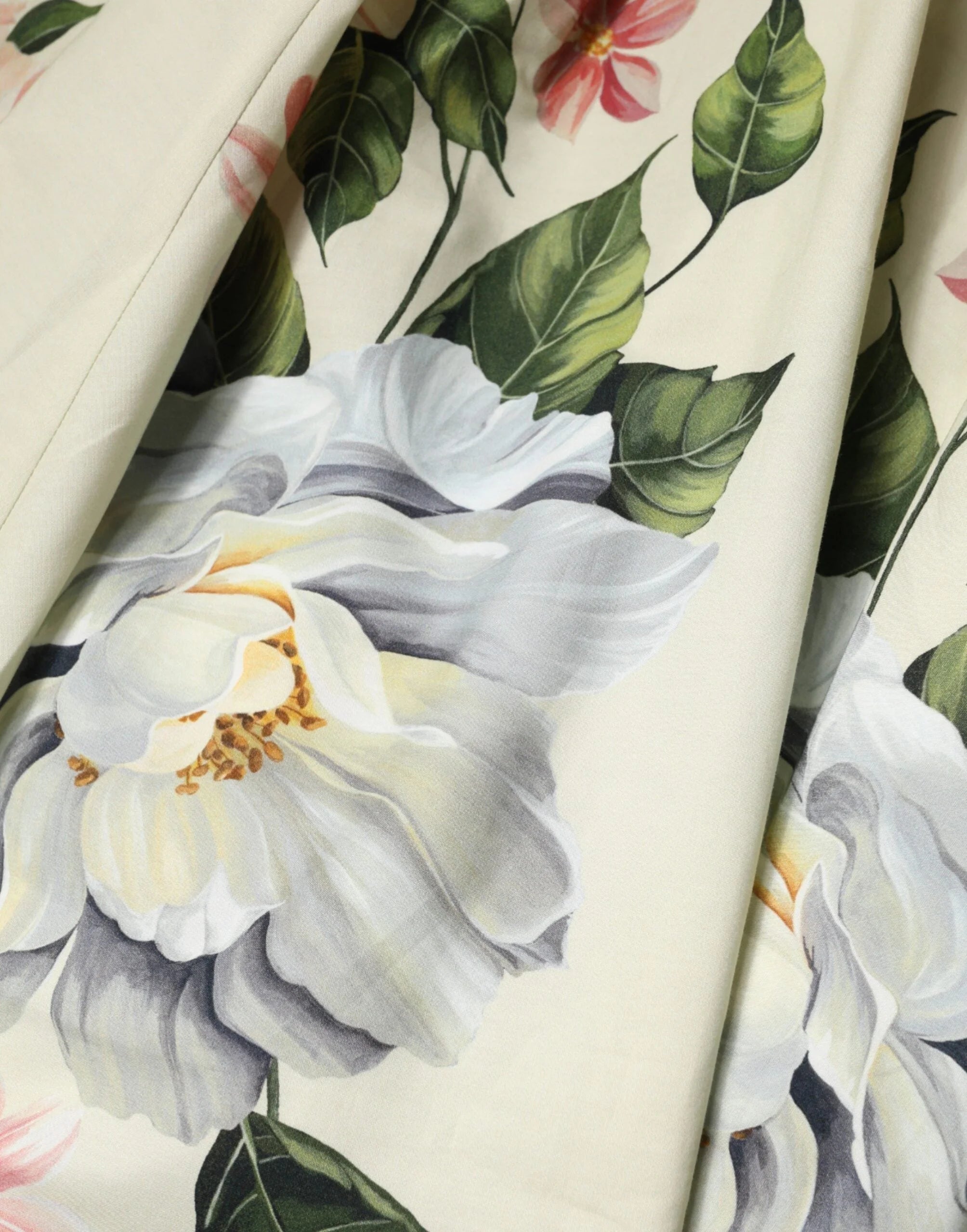 Dolce & Gabbana Beige Floral Sleeveless A-line Dress - IT40|S