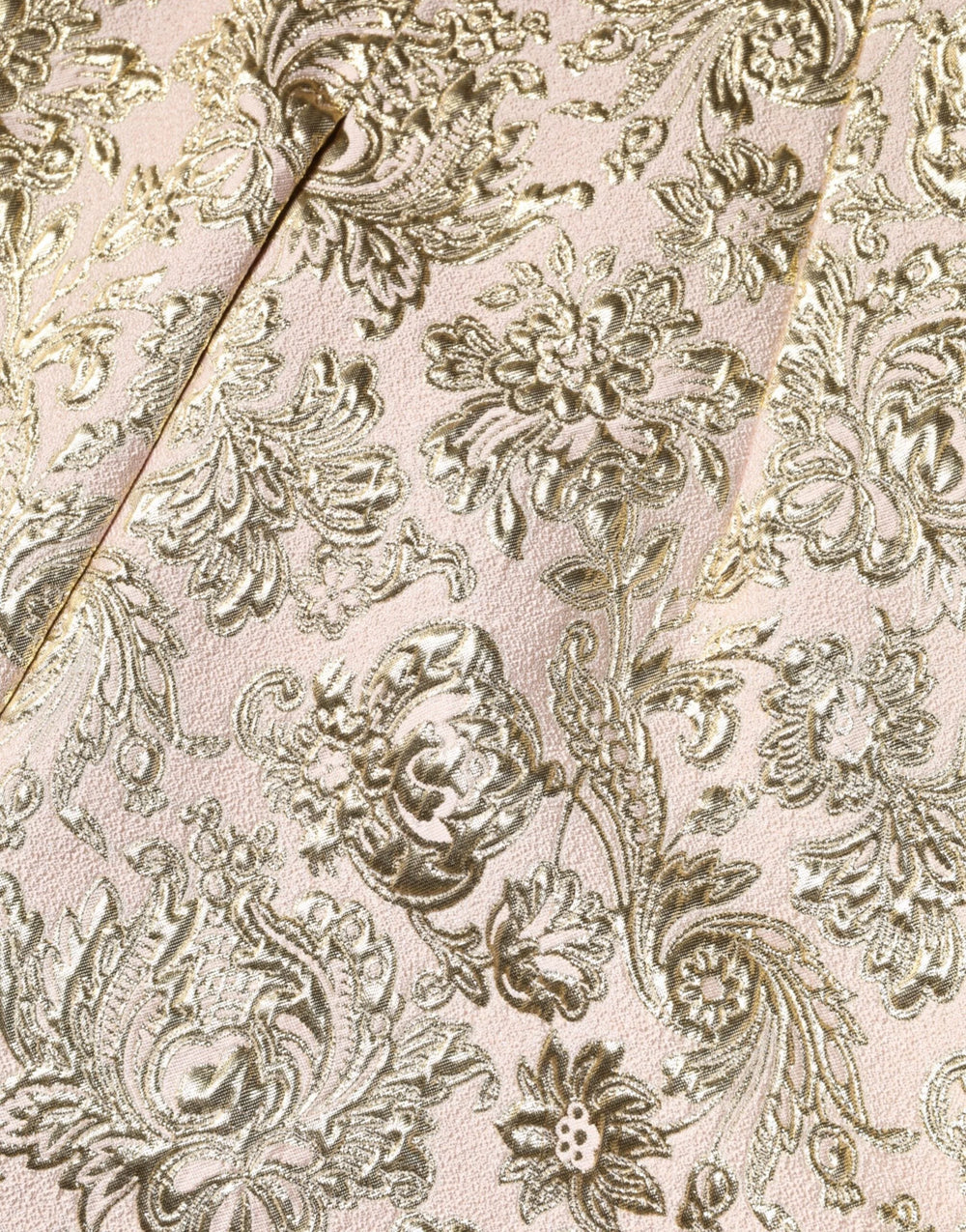 Dolce & Gabbana Beige Gold Floral Brocade Sleeveless Dress - IT42|M