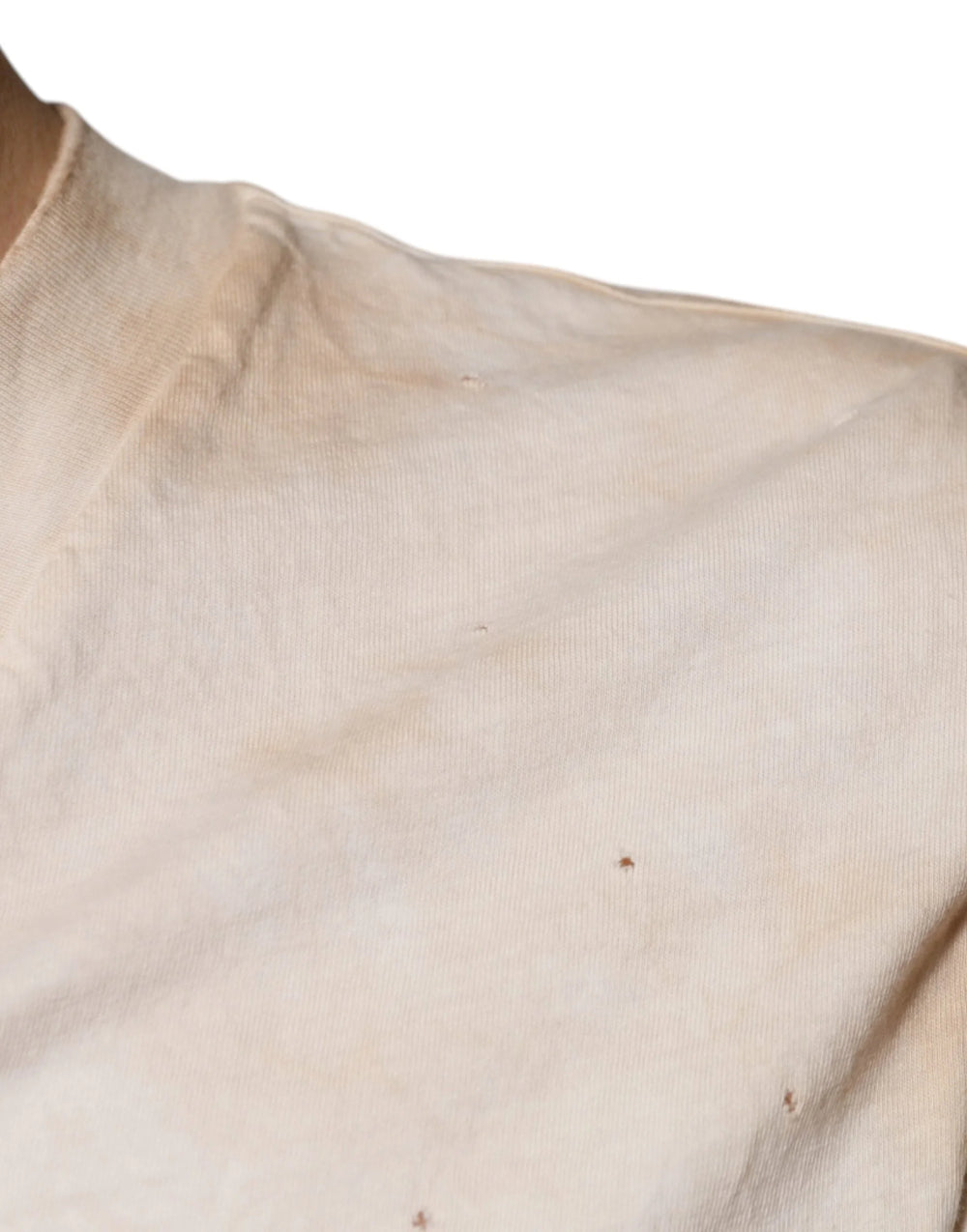 Dolce & Gabbana Beige Graphic Print Cotton V-neck T-shirt - IT48 | M - T-Shirts