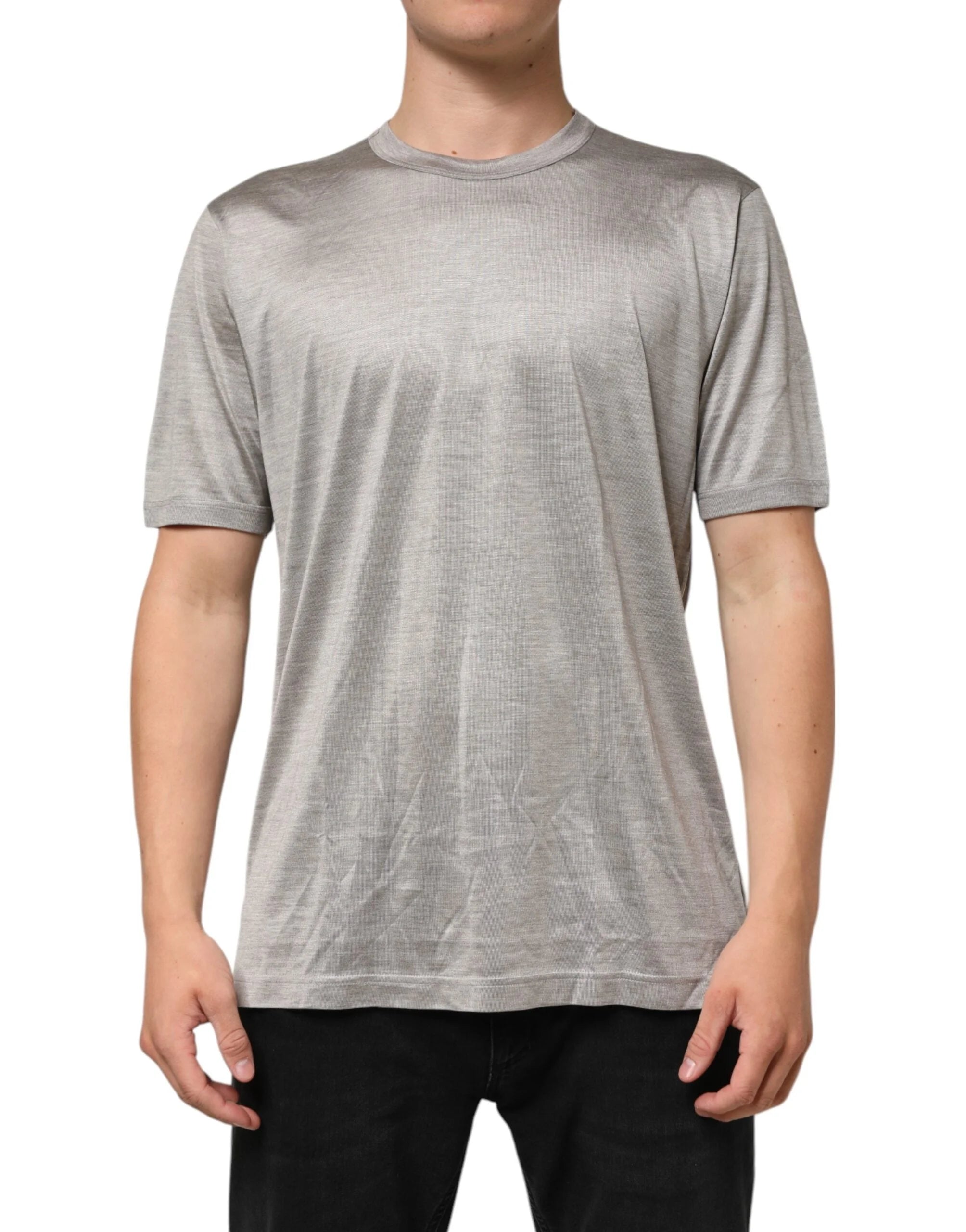 Dolce & Gabbana Beige Hazelnut Cotton Shortsleeve Shirt T-shirt - IT52 | XL