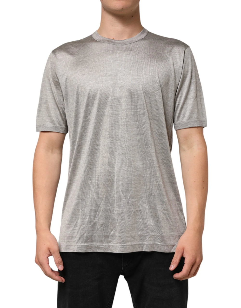 Dolce & Gabbana Beige Hazelnut Cotton Shortsleeve Shirt T-shirt - IT52 | XL
