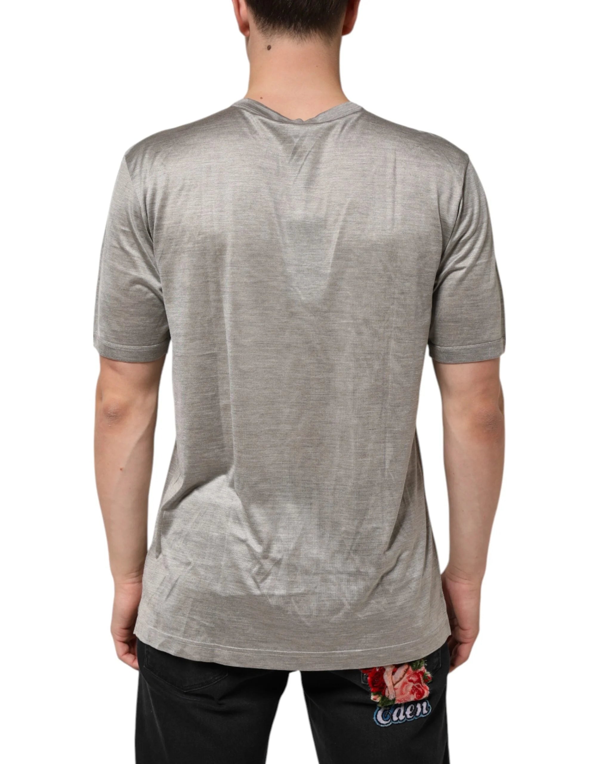 Dolce & Gabbana Beige Hazelnut Cotton Shortsleeve Shirt T-shirt - IT52 | XL