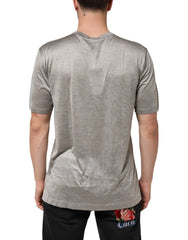 Dolce & Gabbana Beige Hazelnut Cotton Shortsleeve Shirt T-shirt - IT52 | XL