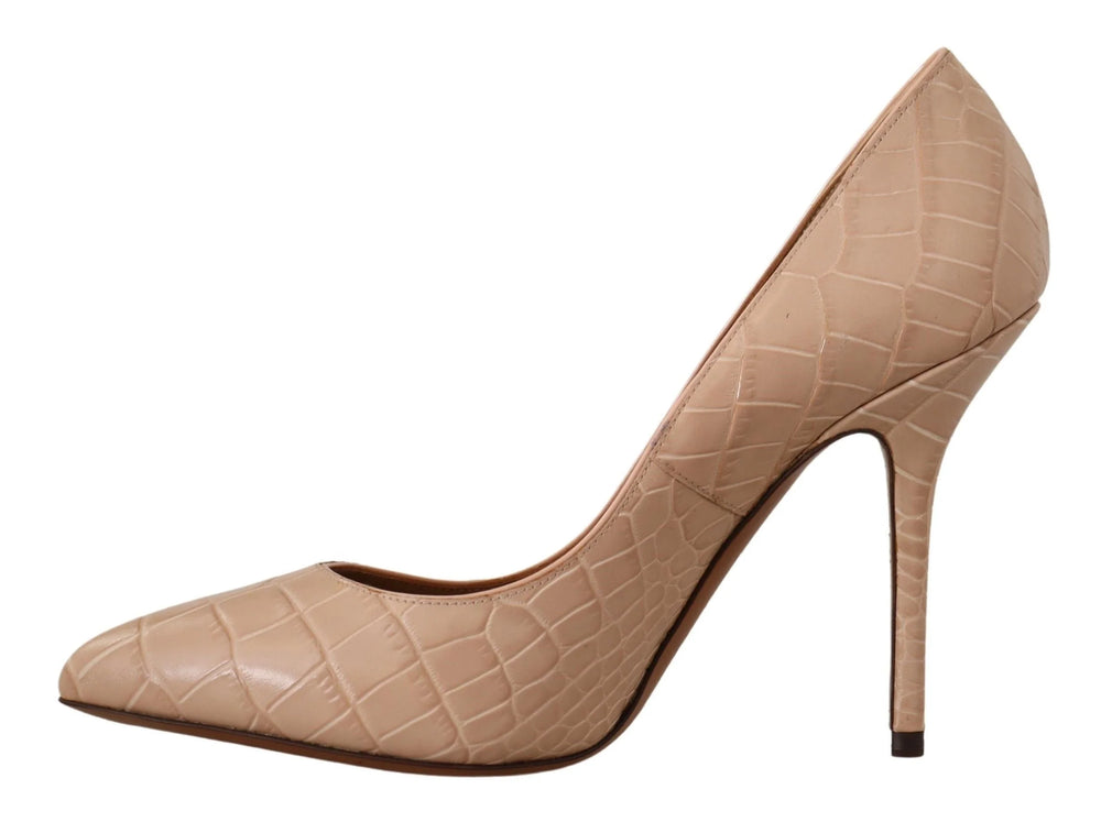 Dolce & Gabbana Beige Leather Bellucci Heels Pumps Shoes - EU36.5/US6 - Heels