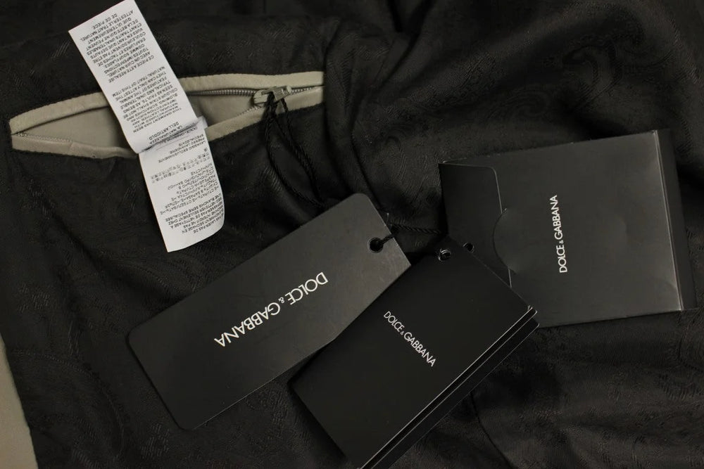 Dolce & Gabbana Beige Leather Jacket Biker Coat - IT50 | L - Bomber Jackets