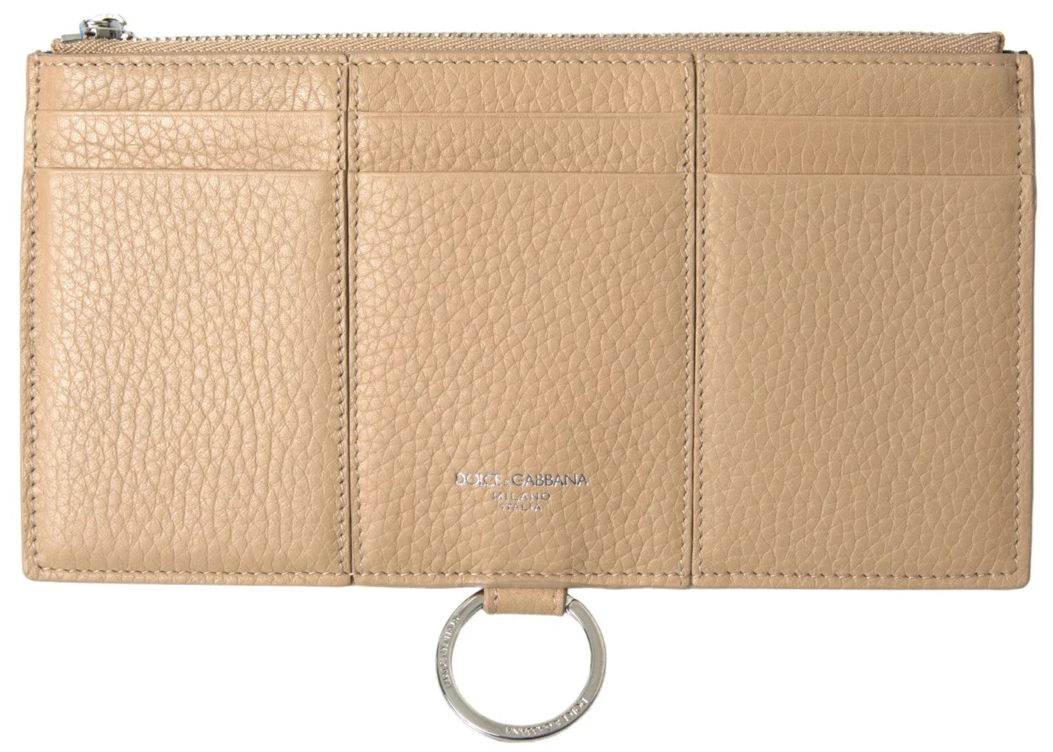 Dolce & Gabbana Beige Leather Shoulder Cardholder Shoulder Strap Wallet - Cross Body Bags
