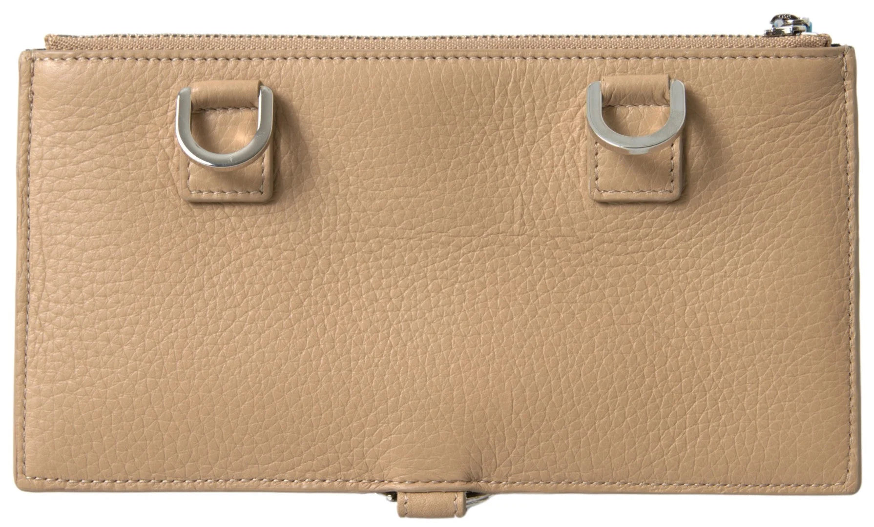 Dolce & Gabbana Beige Leather Shoulder Cardholder Shoulder Strap Wallet - Cross Body Bags