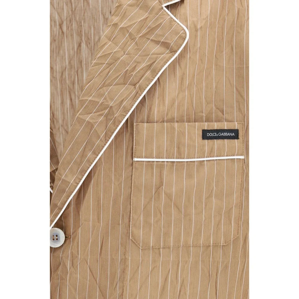 Dolce & Gabbana Beige Linen Robe - IT50 | L