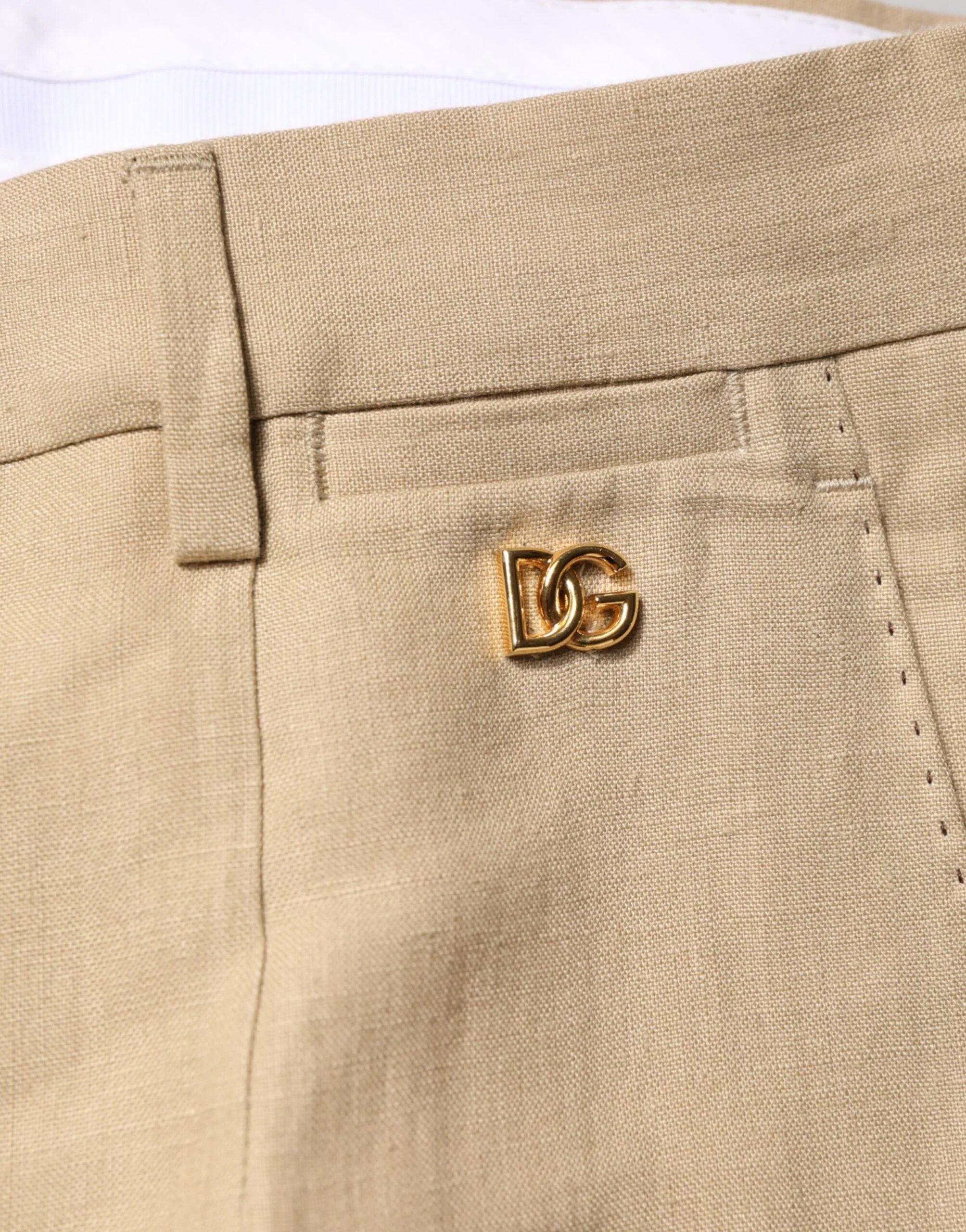 Dolce & Gabbana Beige Linen Single Breasted 2 Piece Suit - IT44 | XS