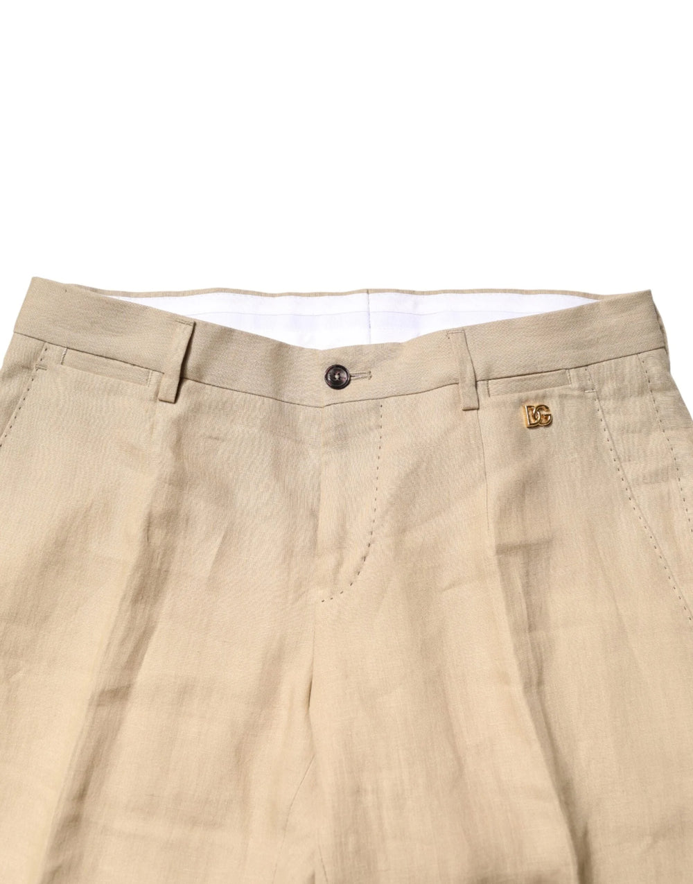 Dolce & Gabbana Beige Linen Single Breasted 2 Piece Suit - IT44 | XS