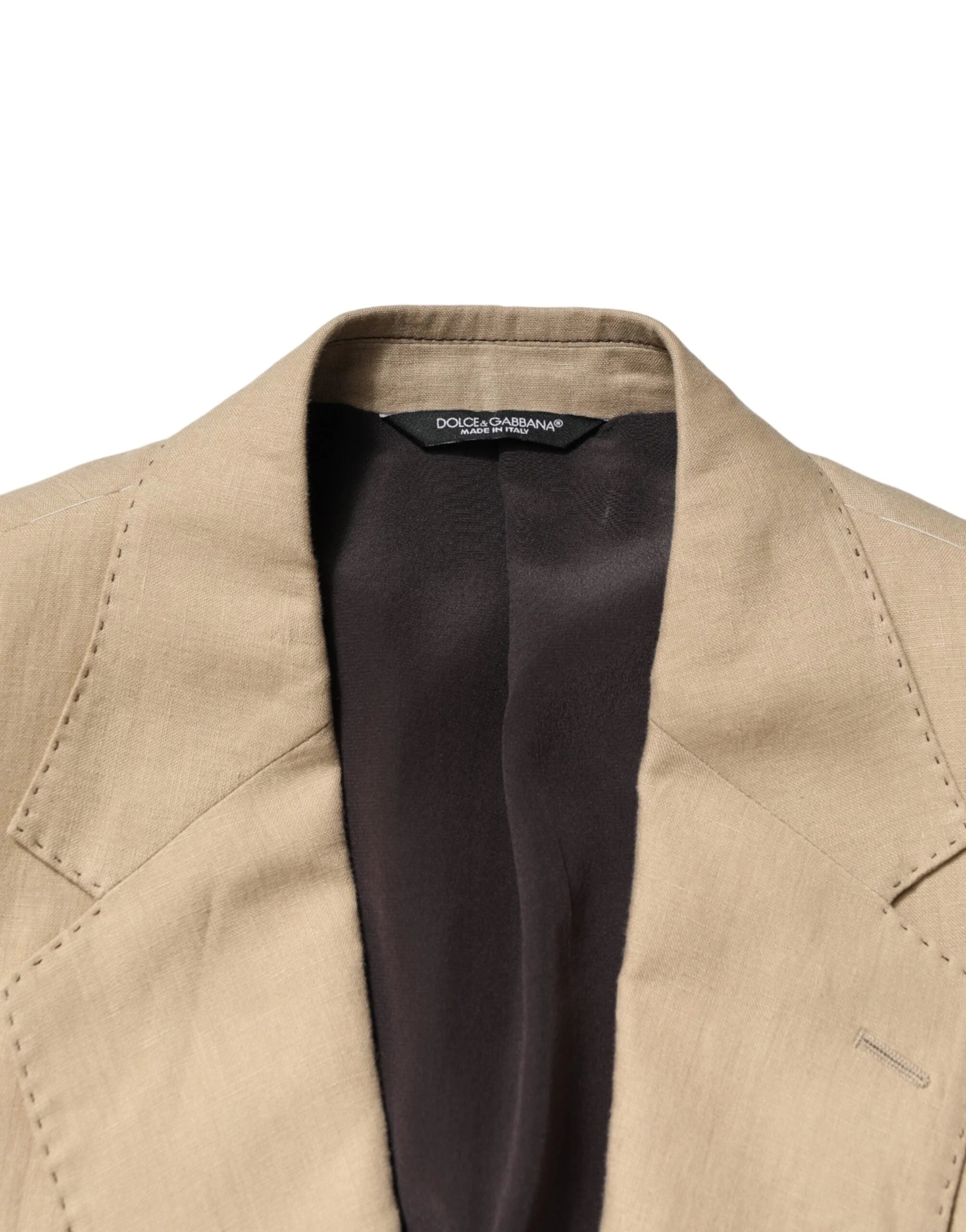 Dolce & Gabbana Beige Linen Single Breasted 2 Piece Suit - IT44 | XS