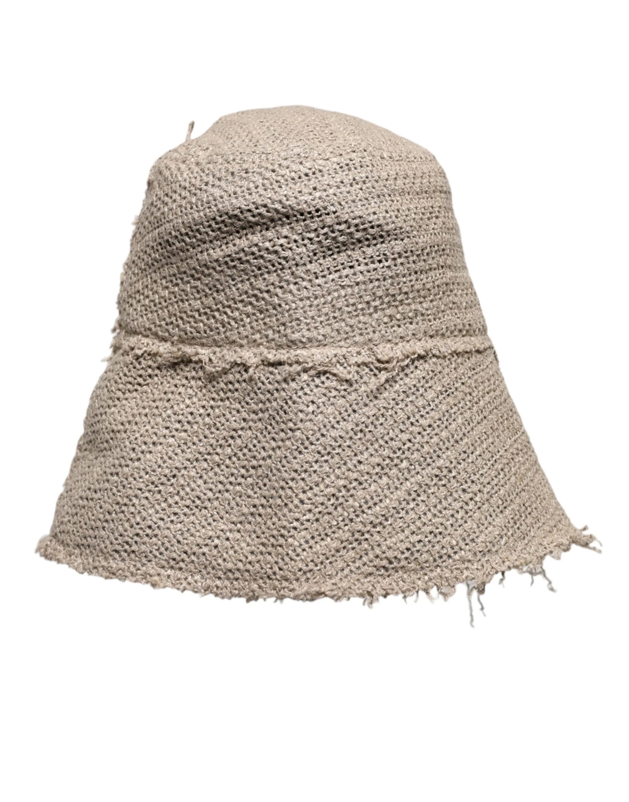 Dolce & Gabbana Beige Linen Wide Brim Bucket Hat - 58 cm|M