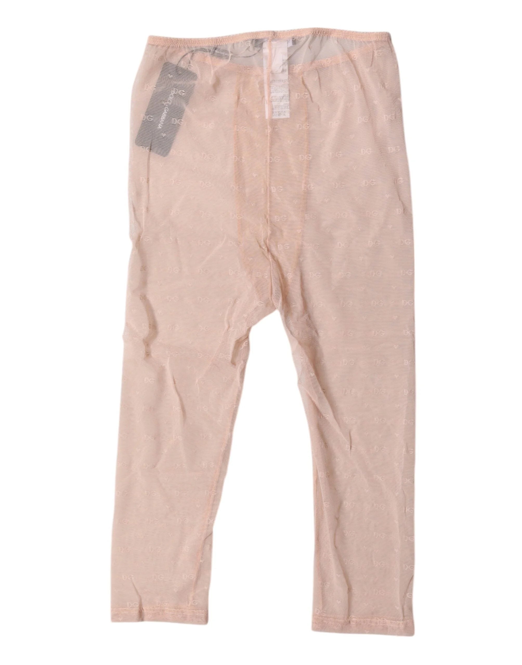 Dolce & Gabbana Beige Logo Lace Lingerie Cropped Tights Underwear - IT2 | S - Boyshorts