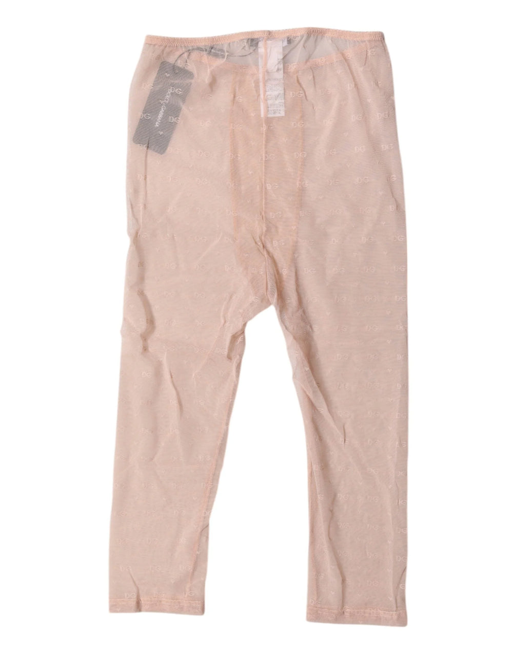 Dolce & Gabbana Beige Logo Lace Lingerie Cropped Tights Underwear - IT2 | S - Boyshorts